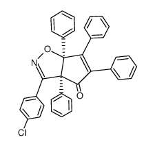 3-(4-chloro-phenyl)-3a,5,6,6a-tetraphenyl-(3ar,6ac)-3a,6a-dihydro-cyclopenta[d]isoxazol-4-one结构式