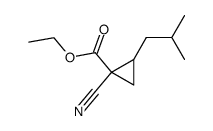1-Cyano-2-isobutyl-cyclopropanecarboxylic acid ethyl ester Structure