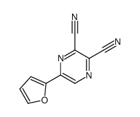 5-(furan-2-yl)pyrazine-2,3-dicarbonitrile结构式