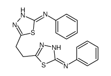 5-[2-(5-anilino-1,3,4-thiadiazol-2-yl)ethyl]-N-phenyl-1,3,4-thiadiazol-2-amine Structure