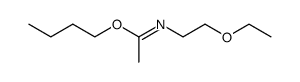 Butyl-N-β-Ethoxyethylacetimidate Structure