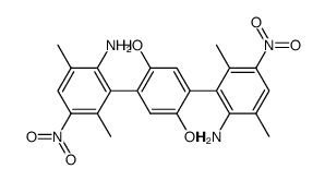 1,4-Dihydroxy-2,5-bis(2-amino-3,6-dimethyl-5-nitrophenyl)benzene结构式