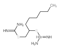 2-carbamimidoylsulfanyloctylsulfanylmethanimidamide Structure