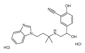 5-[2-[[4-(benzimidazol-1-yl)-2-methylbutan-2-yl]amino]-1-hydroxyethyl]-2-hydroxybenzonitrile,dihydrochloride结构式