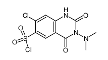 7-chloro-3-(dimethylamino)-2,4-dioxo-1,2,3,4-tetrahydroquinazoline-6-sulfonyl chloride结构式