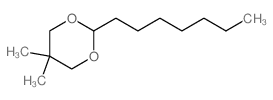 2-heptyl-5,5-dimethyl-1,3-dioxane结构式
