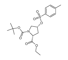 N-(tert-Butoxycarbonyl)-allo-4-hydroxy-D-proline Ethyl Ester p-Toluenesulfonate结构式
