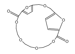 3,7,10,13,16-pentaoxa-1,5(2,5)-difuranacycloheptadecaphane-6,17-dione Structure