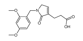 3-[1-(2,4-dimethoxy-benzyl)-2-oxo-2,5-dihydro-1H-pyrrol-3-yl]propionic acid结构式