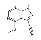 4-methylsulfanyl-2H-pyrazolo[3,4-d]pyrimidine-3-carbonitrile结构式