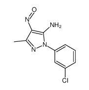 2-(3-chlorophenyl)-5-methyl-4-nitrosopyrazol-3-amine Structure