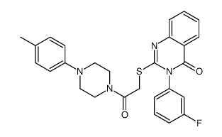 3-(3-fluorophenyl)-2-[2-[4-(4-methylphenyl)piperazin-1-yl]-2-oxoethyl]sulfanylquinazolin-4-one Structure