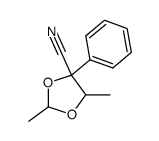 2,4-dimethyl-5-cyano-5-phenyl-1,3-dioxolane结构式