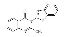 3-benzothiazol-2-yl-2-methyl-quinazolin-4-one Structure