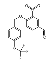 3-nitro-4-[[4-(trifluoromethylsulfanyl)phenyl]methoxy]benzaldehyde Structure