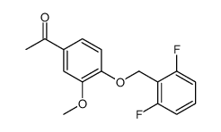 1-[4-[(2,6-difluorophenyl)methoxy]-3-methoxyphenyl]ethanone Structure