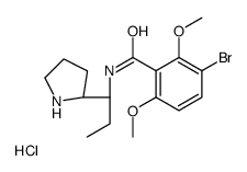 3-bromo-2,6-dimethoxy-N-[(1S)-1-pyrrolidin-2-ylpropyl]benzamide,hydrochloride Structure