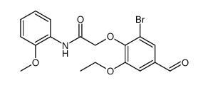 Acetamide, 2-(2-bromo-6-ethoxy-4-formylphenoxy)-N-(2-methoxyphenyl)结构式