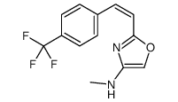 N-methyl-2-[2-[4-(trifluoromethyl)phenyl]ethenyl]-1,3-oxazol-4-amine Structure