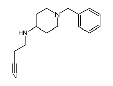 3-[[1-(phenylmethyl)-4-piperidyl]amino]propiononitrile structure