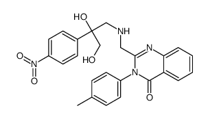 2-[[[2,3-dihydroxy-2-(4-nitrophenyl)propyl]amino]methyl]-3-(4-methylphenyl)quinazolin-4-one结构式