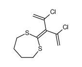 2,4-dichloro-3-(1,4-butylenedithio-methylene)-penta-1,4-diene Structure