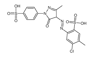4-chloro-5-methyl-2-{(E)-[3-methyl-5-oxo-1-(4-sulfophenyl)-4,5-dihydro-1H-pyrazol-4-yl]diazenyl}benzenesulfonic acid结构式