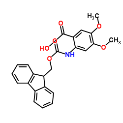 FMOC-2-AMINO-4,5-DIMETHOXYBENZOIC ACID结构式