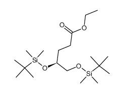 ethyl (S)-4,5-bis((tert-butyldimethylsilyl)oxy)pentanoate结构式