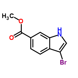 3-溴吲哚-6-甲酸甲酯结构式