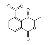 2-Methyl-8-nitro-4H-3,1-benzoxathiin-4-on-1-oxid结构式