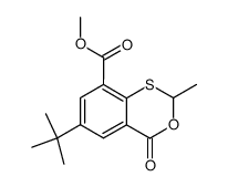 6-tert-Butyl-2-methyl-4-oxo-4H-3,1-benzoxathiin-8-carbonsaeure-methylester Structure