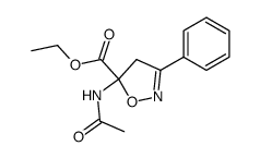 ethyl 5-acetamido-3-phenyl-4,5-dihydroisoxazole-5-carboxylate结构式