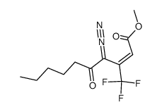 methyl (E)-4-diazo-5-oxo-3-(trifluoromethyl)dec-2-enoate结构式