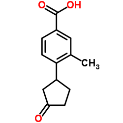3-Methyl-4-(3-oxocyclopentyl)benzoic acid Structure