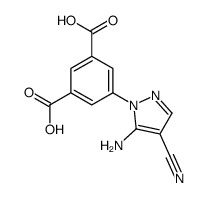 5-(5-amino-4-cyanopyrazol-1-yl)benzene-1,3-dicarboxylic acid结构式