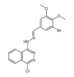 1-(2-(3-bromo-4,5-dimethoxybenzylidene)hydrazinyl)-4-chlorophthalazine Structure