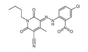 1-butyl-5-[(4-chloro-2-nitrophenyl)azo]-1,2-dihydro-6-hydroxy-4-methyl-2-oxonicotinonitrile structure