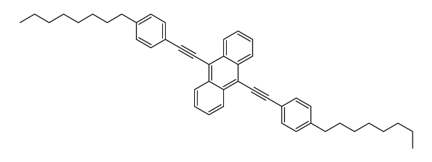 9,10-bis[2-(4-octylphenyl)ethynyl]anthracene结构式