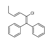 (2-chloro-1-phenylhexa-1,3-dienyl)benzene Structure