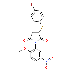 3-[(4-BROMOPHENYL)SULFANYL]-1-(2-METHOXY-5-NITROPHENYL)DIHYDRO-1H-PYRROLE-2,5-DIONE picture