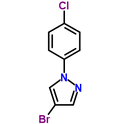 4-溴-1-(4-氯苯基)吡唑结构式