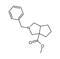 2-苄基六氢环戊基[c]吡咯-3a(1H)-羧酸甲酯结构式