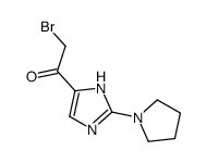 2-bromo-1-(2-pyrrolidin-1-yl-1H-imidazol-5-yl)ethanone结构式