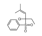 (3-chloro-5-methylhex-4-en-3-yl)sulfonylbenzene Structure