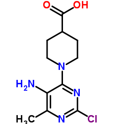 1-(5-amino-2-chloro-6-methylpyrimidin-4-yl)piperidine-4-carboxylic acid图片