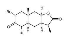 3-oxo-2α-bromoeudesman-8,13-olide结构式