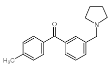 4'-METHYL-3-PYRROLIDINOMETHYL BENZOPHENONE结构式