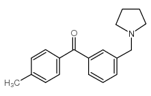 4'-METHYL-3-PYRROLIDINOMETHYL BENZOPHENONE structure