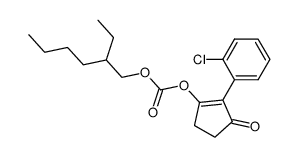 [2-Ethyl hexyl][2-(2'chlorophenyl)-3-Oxo-1-Cyclopentenyl]Carbonate Structure